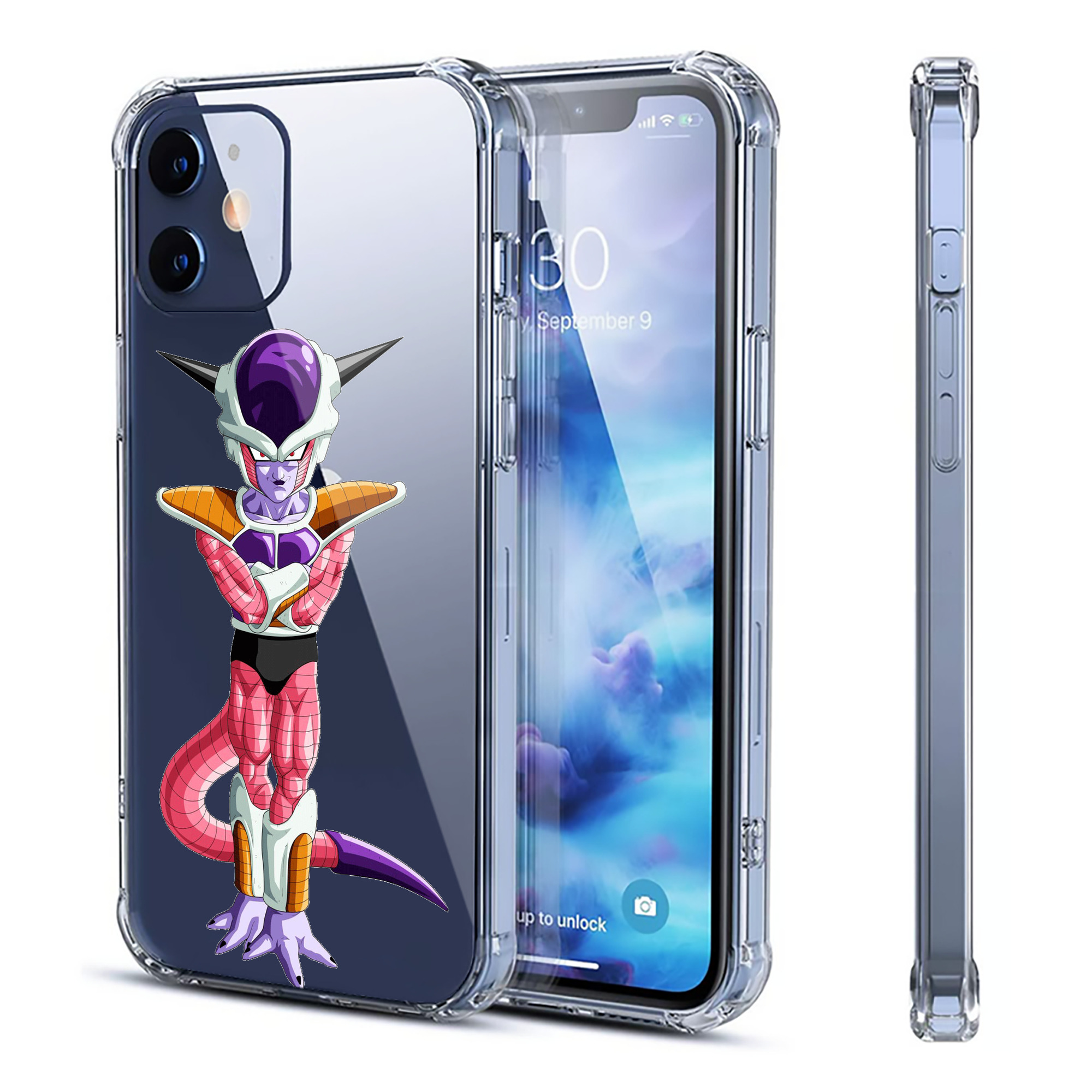 （画像用） ドラゴンボール フリーザ DRAGON BALL Frieza 【iPhone 12シリーズ対応】透明スマホケース（クリアソフトケース）